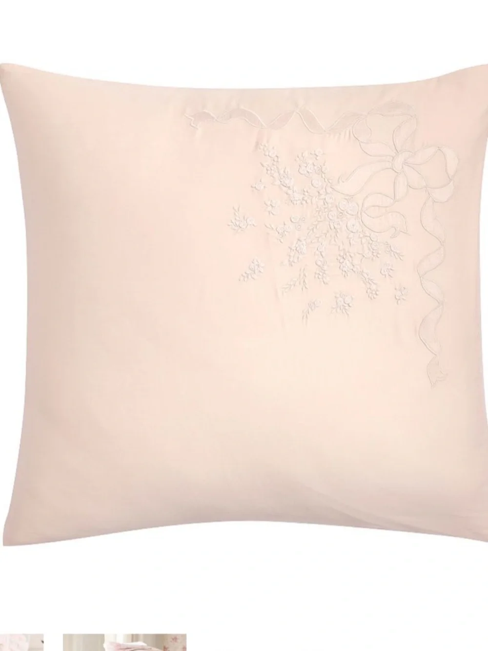 Pottery Barn LoveShackFancy Rococo Bow Duvet Pillow Sham EURO 1
